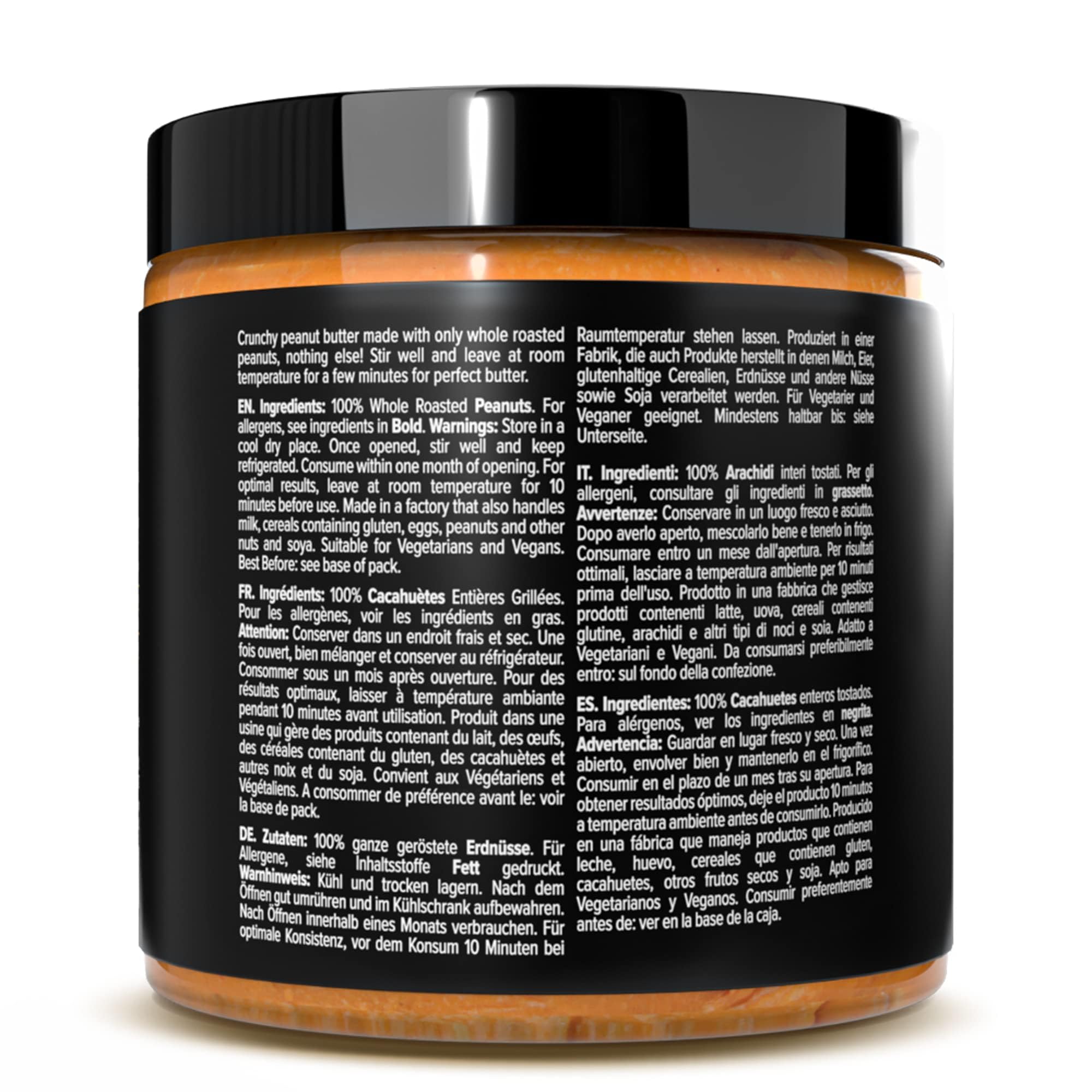 Protein Works, Burro di arachidi Croccante, Peanut Butter naturale al 100%, Vegano, Senza zuccheri aggiunti, conservanti od olio di palma, Protein Works, 500g