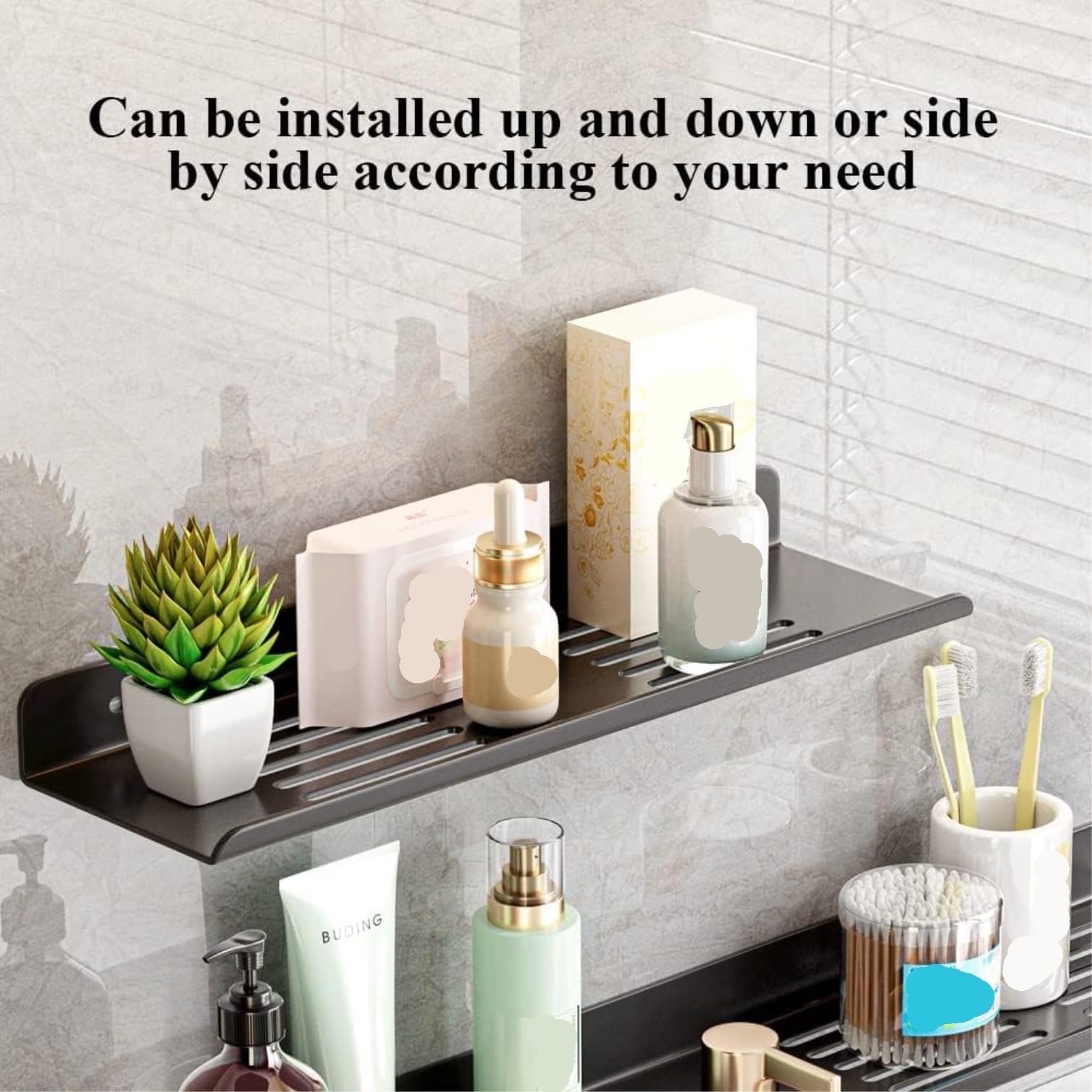 Mensole Bagno Mensola per Doccia con per Organizer da Bancone Stretta Parete per Bagno Accessori(11.8 * 3.94 * 0.98in)