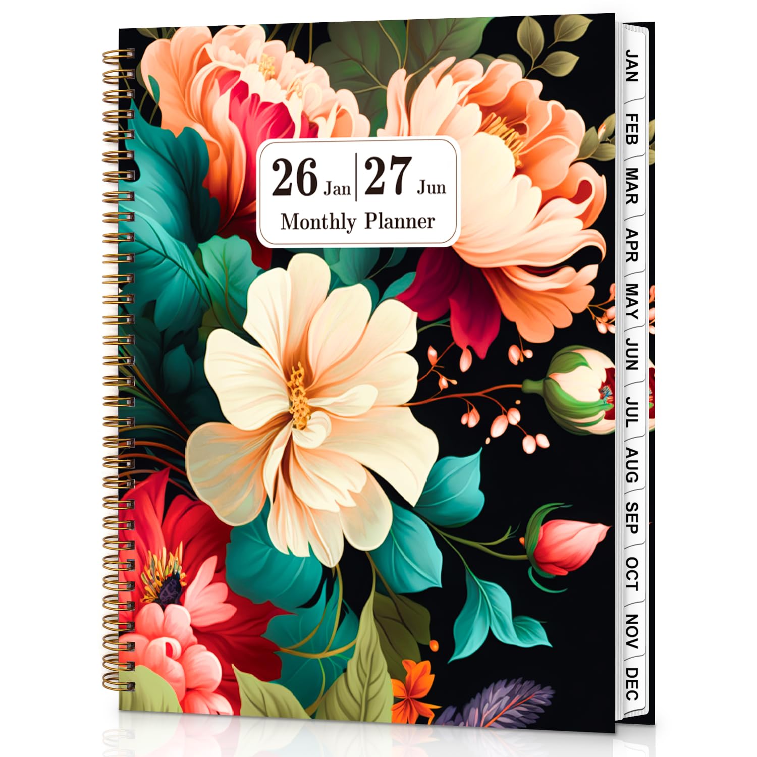 Monthly Planner 2026-2027 - Jan.2026 - Jun.2027, 9'' x 11'' 18 Months Academic Diary with Spiral Bound, A4 Monthly Daily Planner with Twin-Wire Binding for Office School and Home
