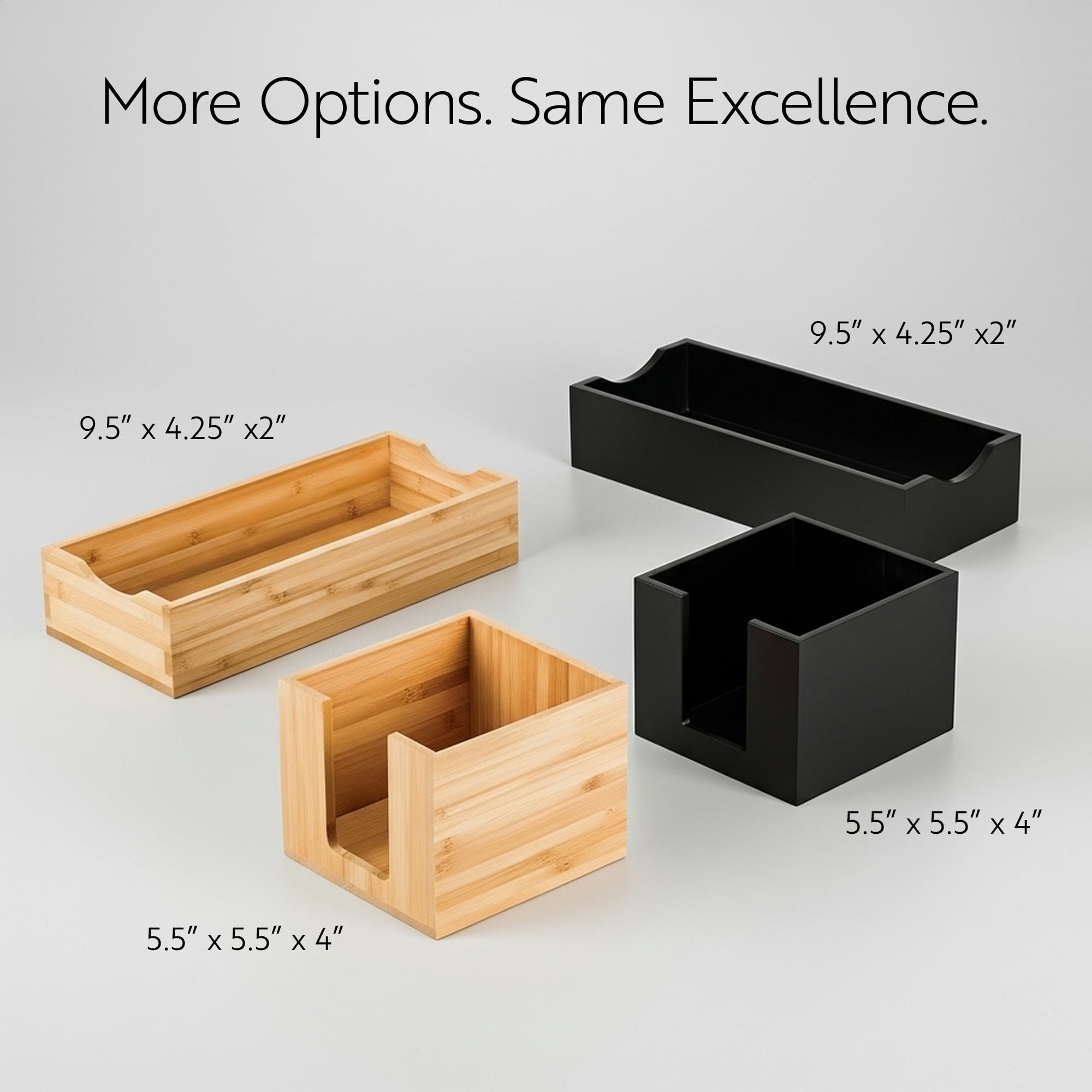 Restaurantware Servilletero de cóctel de 5.5 x 4 pulgadas, 1 servilletero cuadrado plano, para bares, mesas de cocina o encimeras, soporte resistente de bambú negro para decoración de comedor