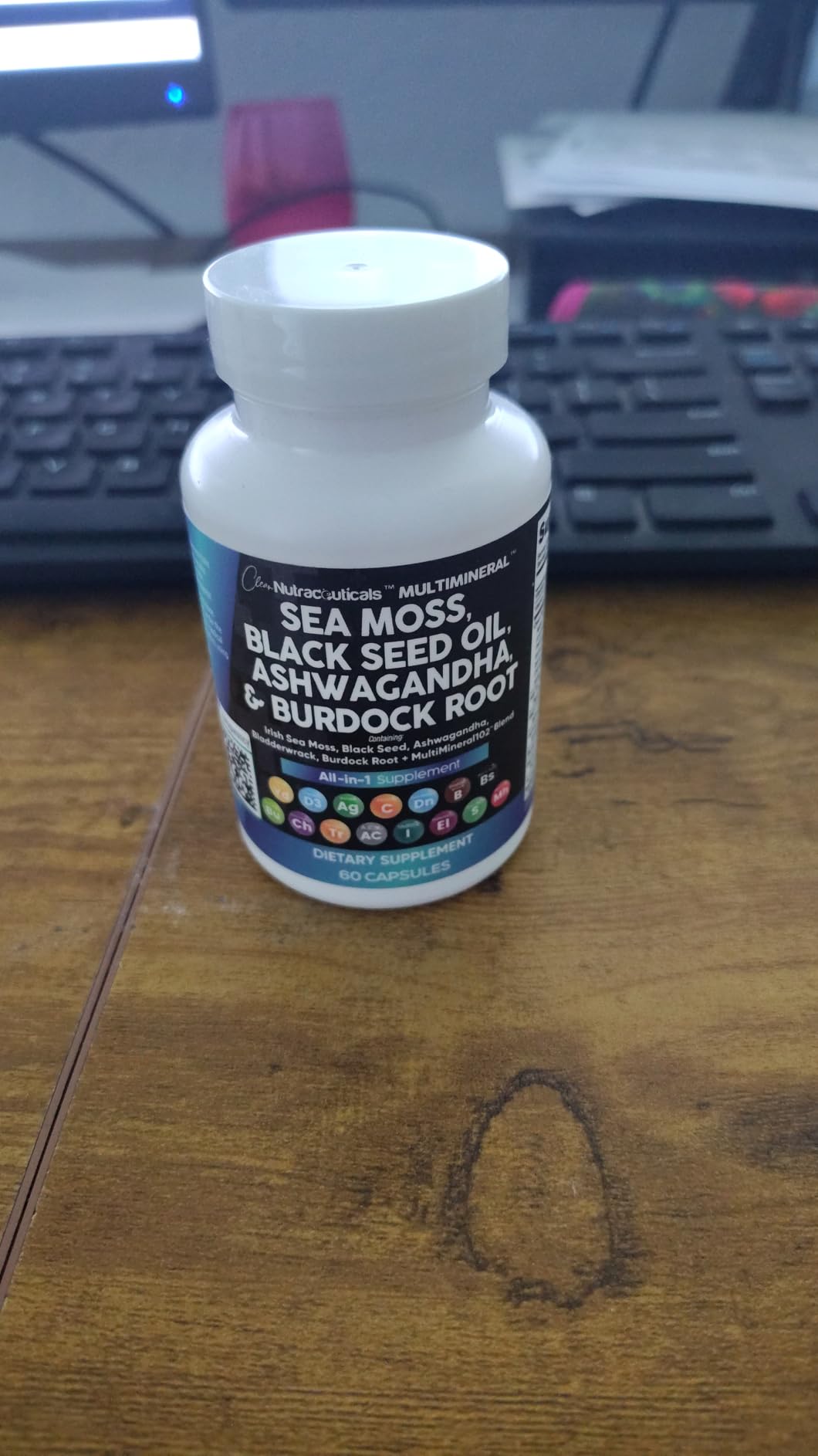 black seed oil ashwagandha bladderwrack burdock supplement customer image and social proof