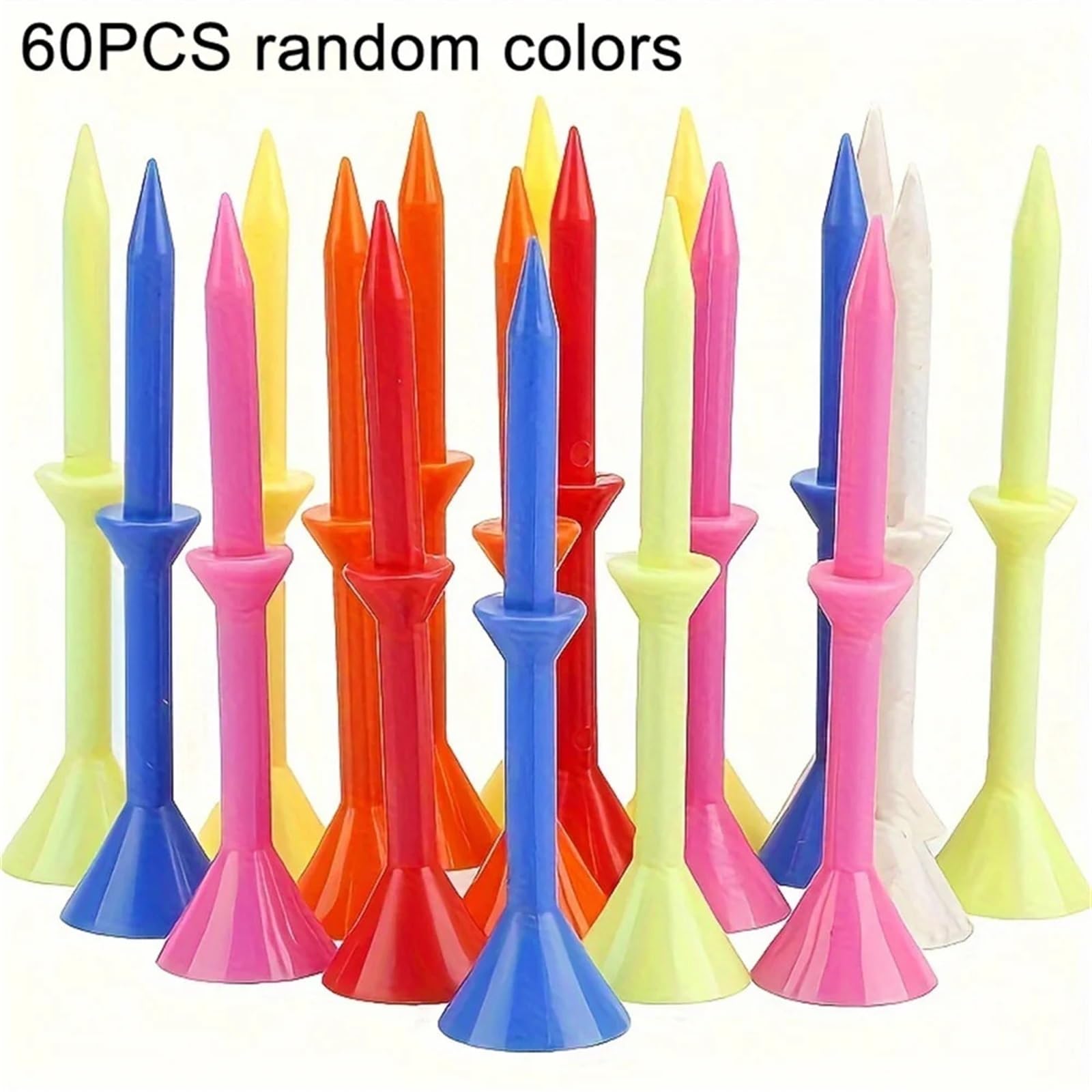 Golf Tee 60er-Pack Golf-Tee-Set Unzerbrechliche Golf-Tees for weniger Reibung und größere Abschlagsweite FüR Einen Idealen Abschlag