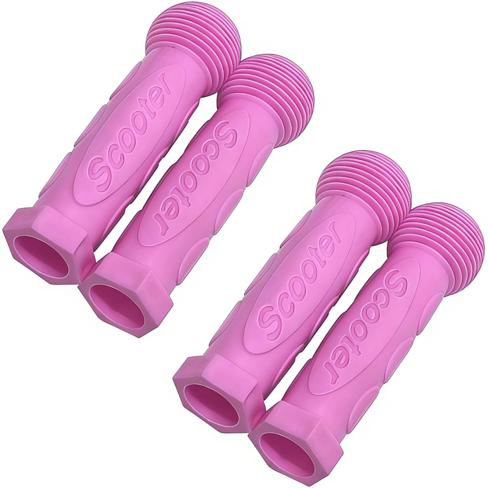4 Pcs Micro Scooter Handles Scooter Grip Handlebar Soft Non-Slip Grips Rubber Handle T-Bar Grips Kids Bike Gri for Mini Scooters Wheels Kid Kick Scooteres Bike Drifting Scooteres（Red）
