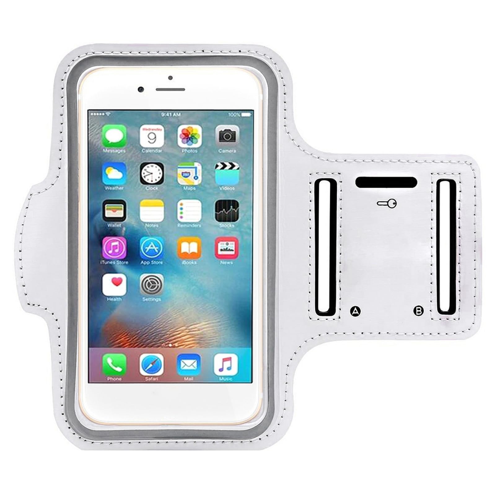 matumou Arm Waterproof Elastic PVC Touch Sensitive Cell Phone Armband for Outdoor Cell Phone Armband
