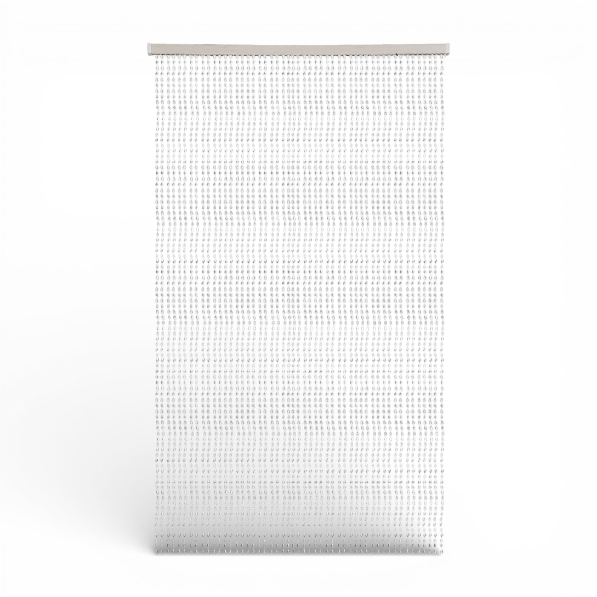 Rideau à fils avec perles transparentes pour porte et fenêtre - tige PVC et fils décoratifs en polyester - 120 x 220 cm