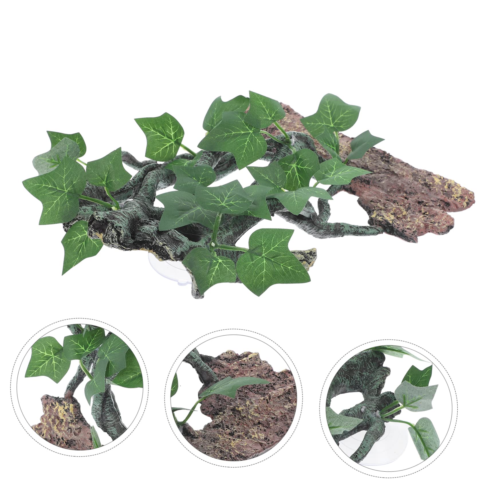 Housoutil Decorazione Per Acquario Con Rami Finti Resina Accessori Per Rettile e Pesci Simulazione Naturale Per Habitat Facile Da Pulire Atmosfera Serene Per Pesci e Rettili