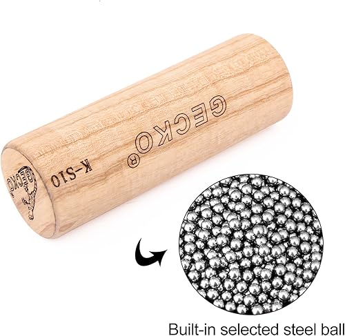 Miniatura 2 de GECKO Maracas - Martillo de arena, instrumento de percusión, maracas naturales de madera para adultos, utilizado en actuaciones en vivo y