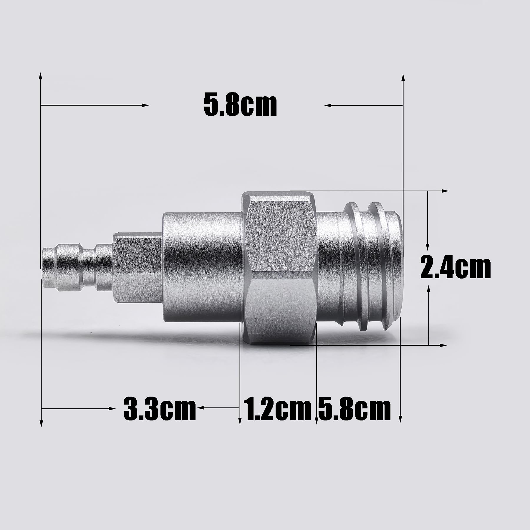 DRYHTEN Soda Wasser Maker Maschine Kohlendioxid Füllstation Adapter TR21-4 für externen CO2 Tank mit 1 Meter / 2,5 Meter Schlauch Kit und 8 mm Male Schnellverbinder (Rohrlänge 2.5 m)