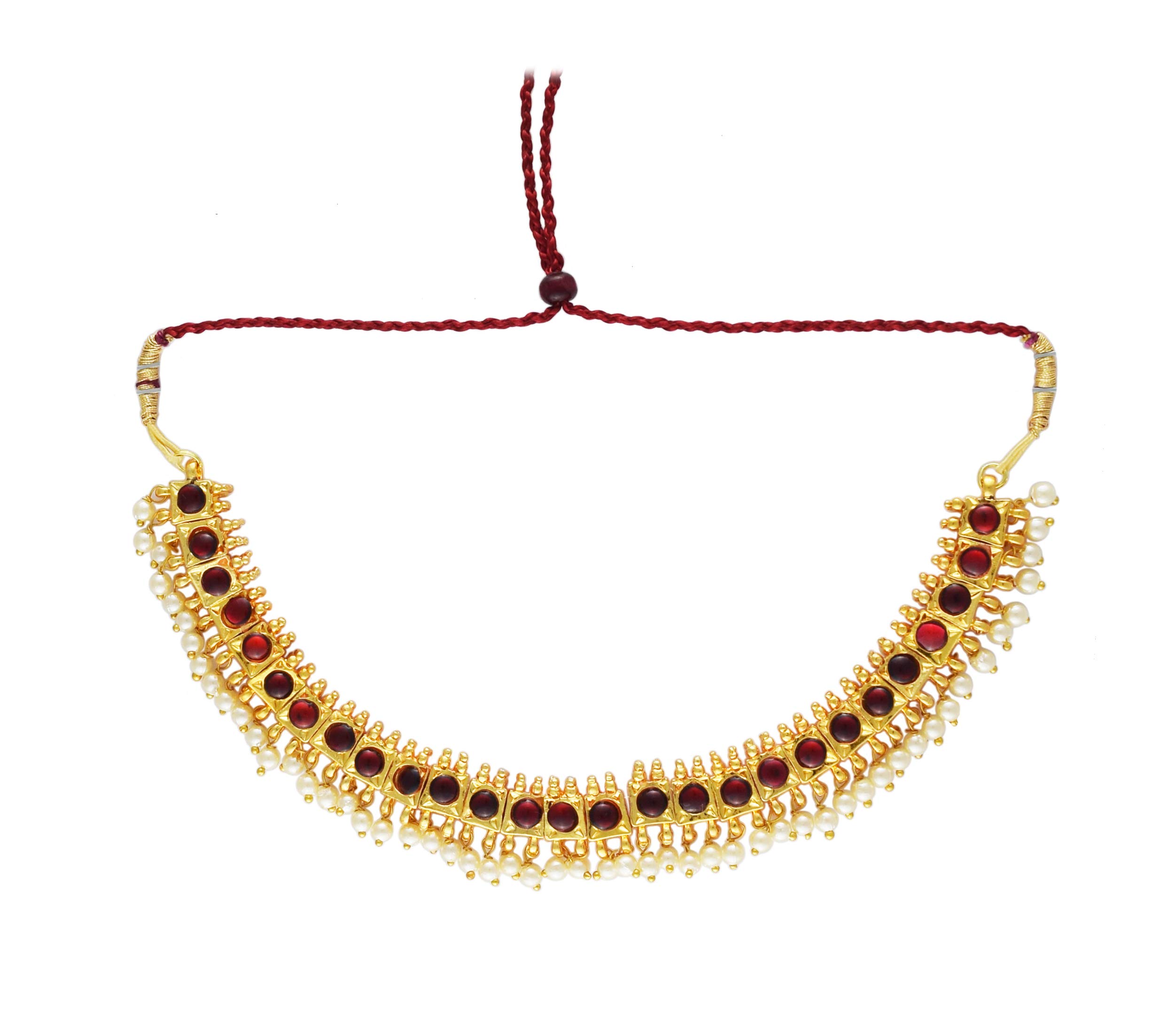 UG PRODUCTS Bharatanatyam Jewellery Kemp Necklace for Women (447) (B07TX22PTJ) Amazon Price History, Amazon Price Tracker