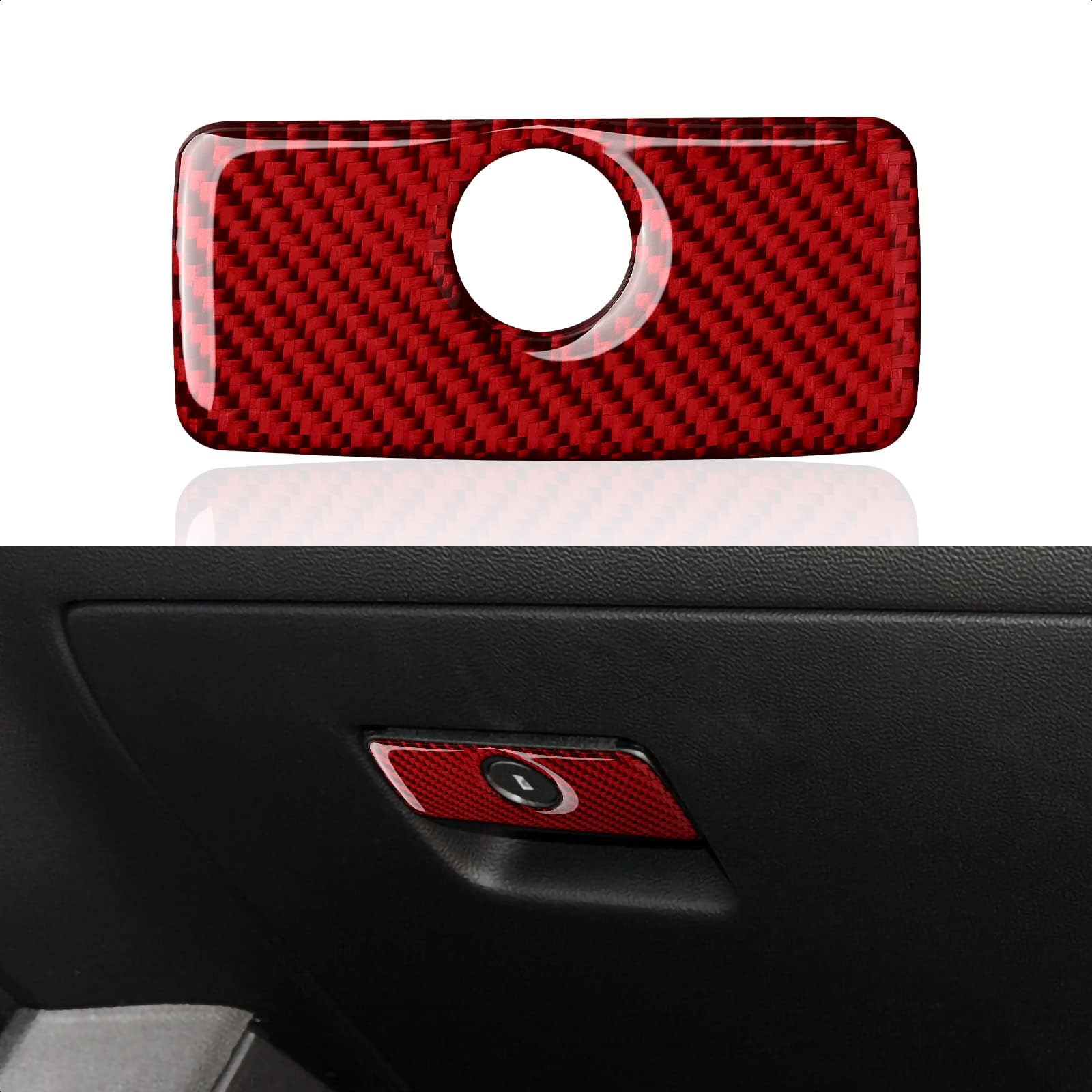 MYDDL Car HUD Panel Sticker Decal Carbon Fiber Interior Trim for Chevrolet Camaro 2010 2011 2012 2013 2014 2015 Accessories (Co-Pilot Storage Box)