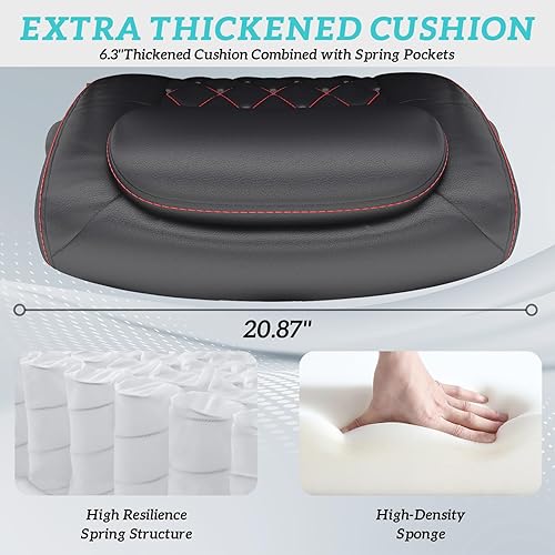 Miniatura 6 de GYI Silla de oficina ejecutiva de respaldo alto, silla de escritorio de oficina grande y alta, 400 libras con soporte lumbar, reposabrazos