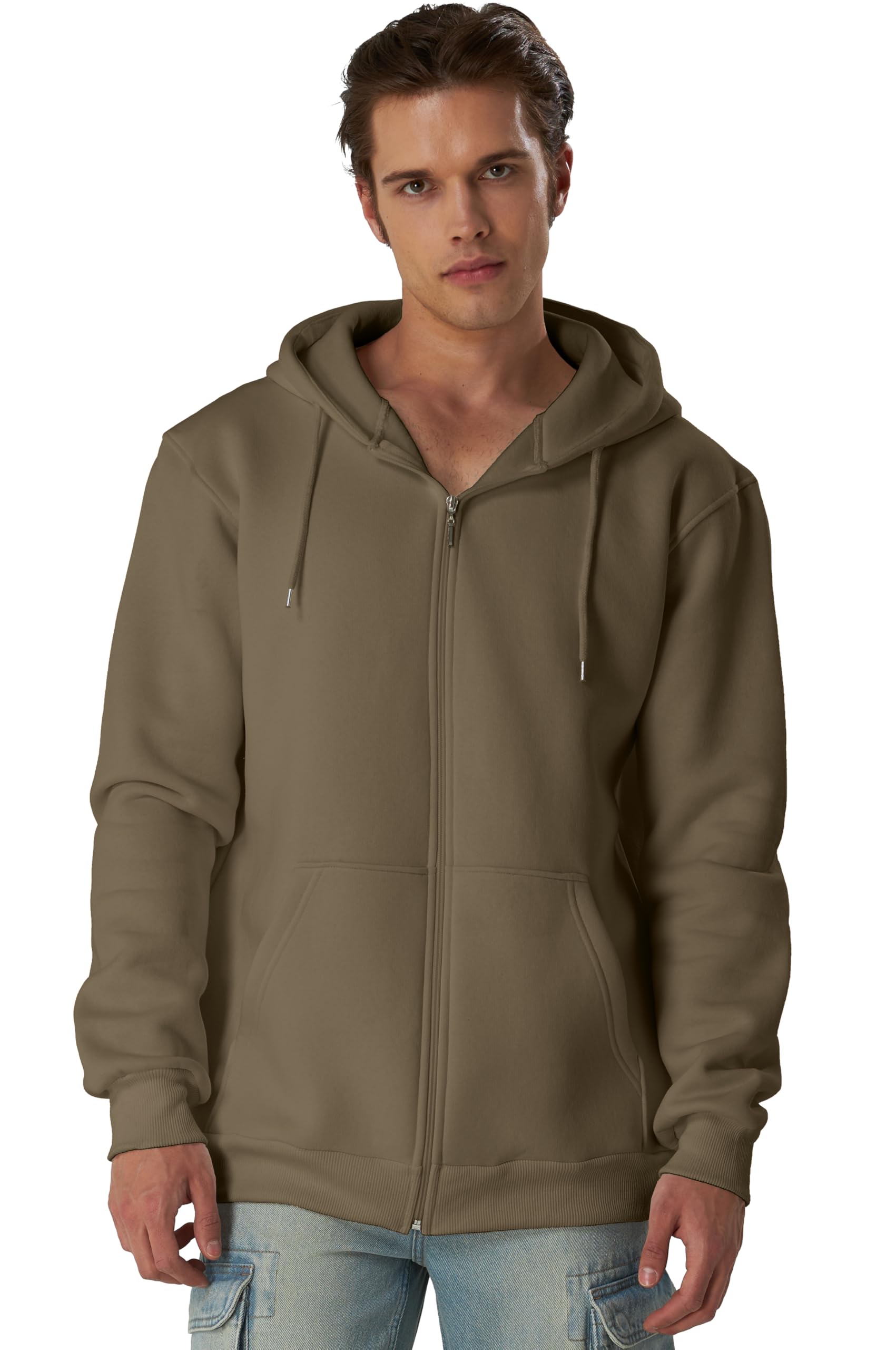 Smith & Solo Herren Kapuzenpullover – Kapuzenjacke reißverschluss, Sweatshirt Pullover Langarm – Slim – Fit – Training – Hoodie – Pulli – Hochwertige Baumwollmischung Männer