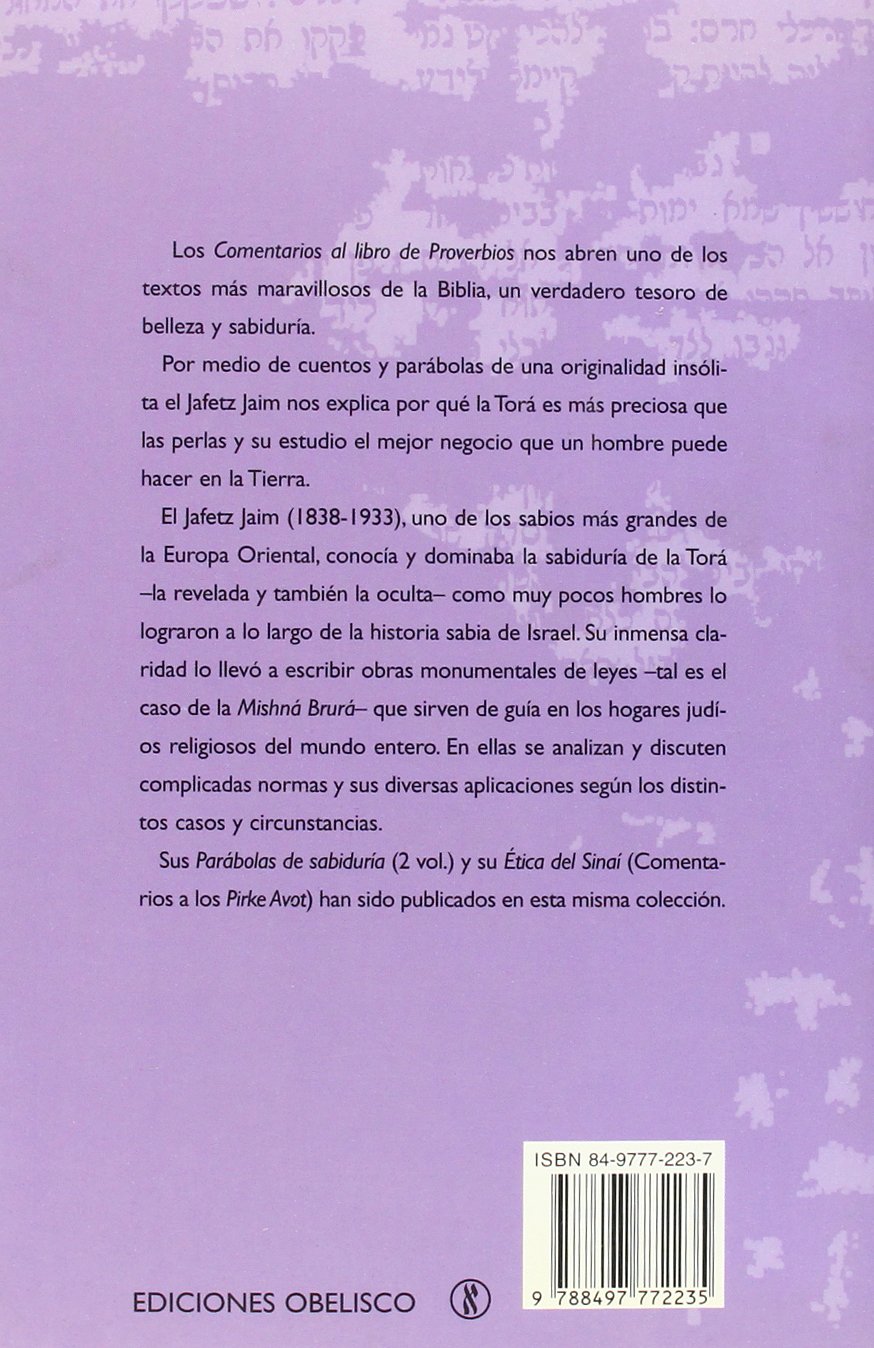 Comentarios al libro de proverbios (CABALA Y JUDAISMO)
