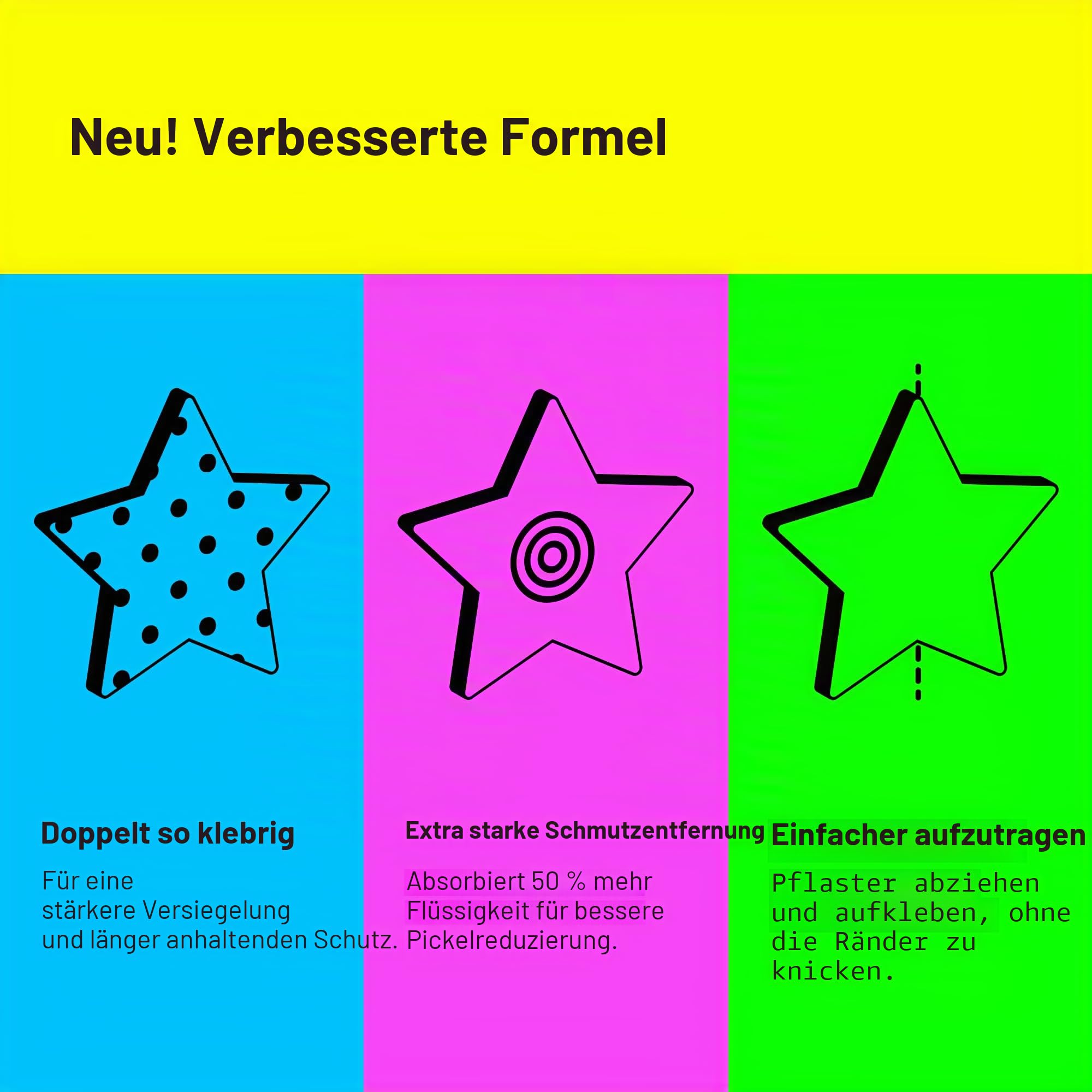 Starface Hydro-Sterne „Big Yellow“, Hydrokolloid Pickelaufkleber, absorbieren Flüssigkeit und reduzieren Entzündungen, niedliche Sternform, vegane und tierversuchsfreie Hautpflege, 32 Stück