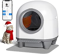 GUNJI 90L Automatic Self-Cleaning Litter Box for Multiple Cats - App Controlled, Safety Sensors, Odor Lock, Quiet (Gray)