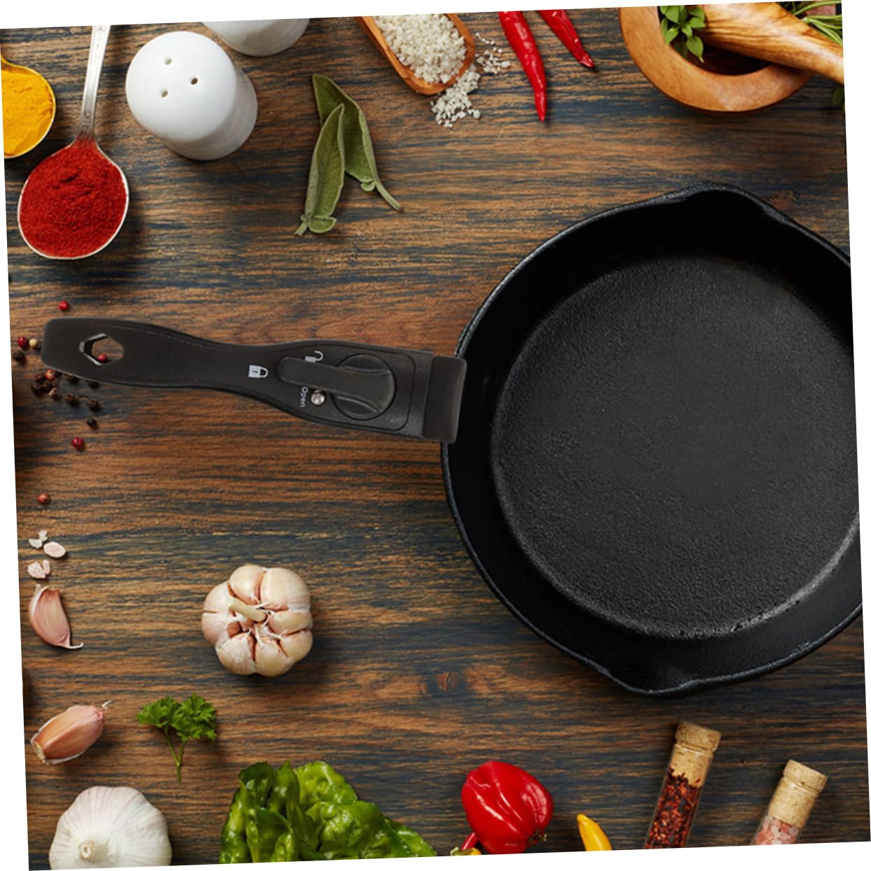 Abnehmbare Topfgriffe Tragbar und Sicher aus Bakelit Hitzebeständig 2 Stück und Ergonomisch als Ersatzgriff für Kochgeschirr und Pfannen