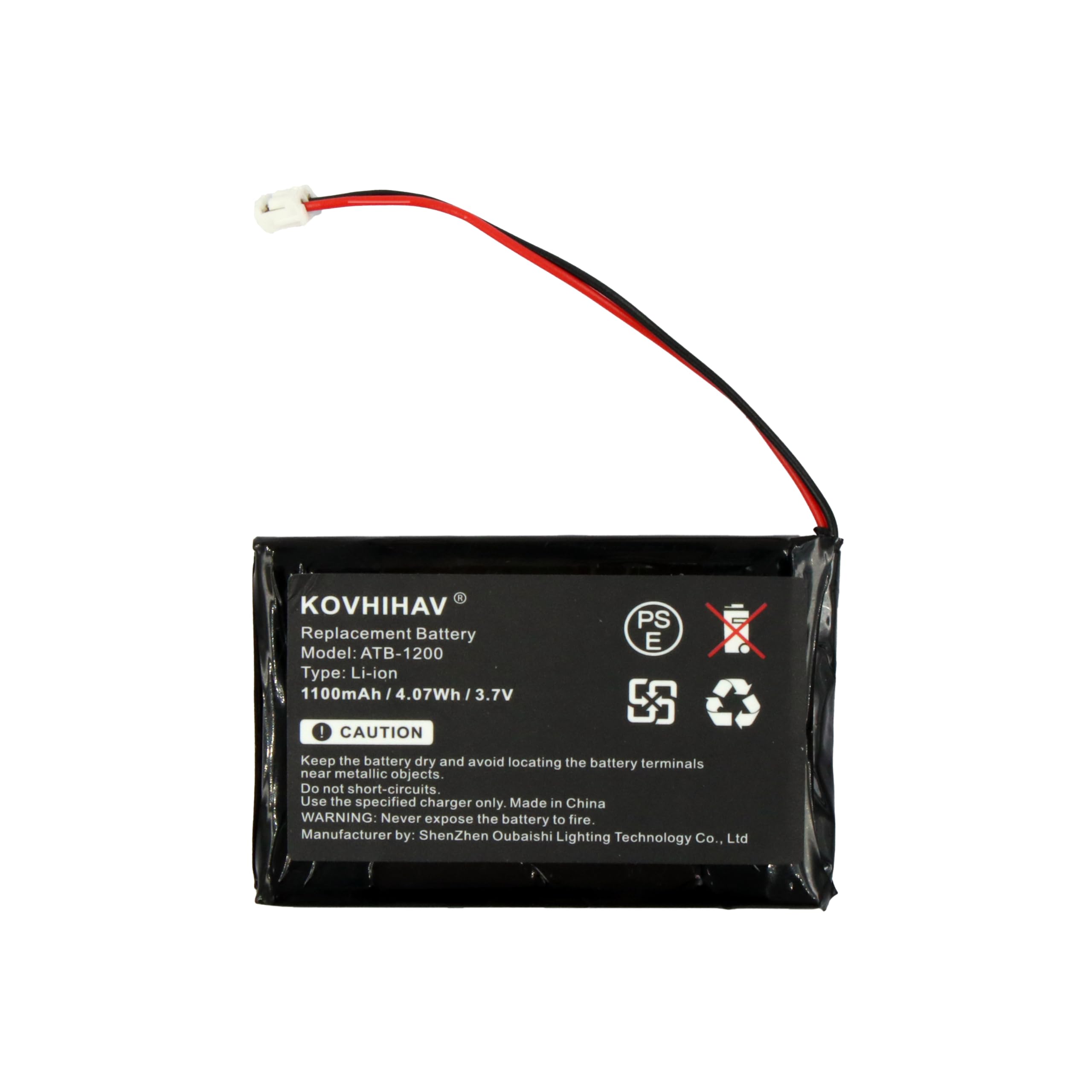 Replacement Battery for T2B, T2Cs, T2C, T3, fits Part Number ATB-1200, Remote Control Cameron Sino CS-RTB001RC 3.7V Li-ion 1100mAh/4.07Wh