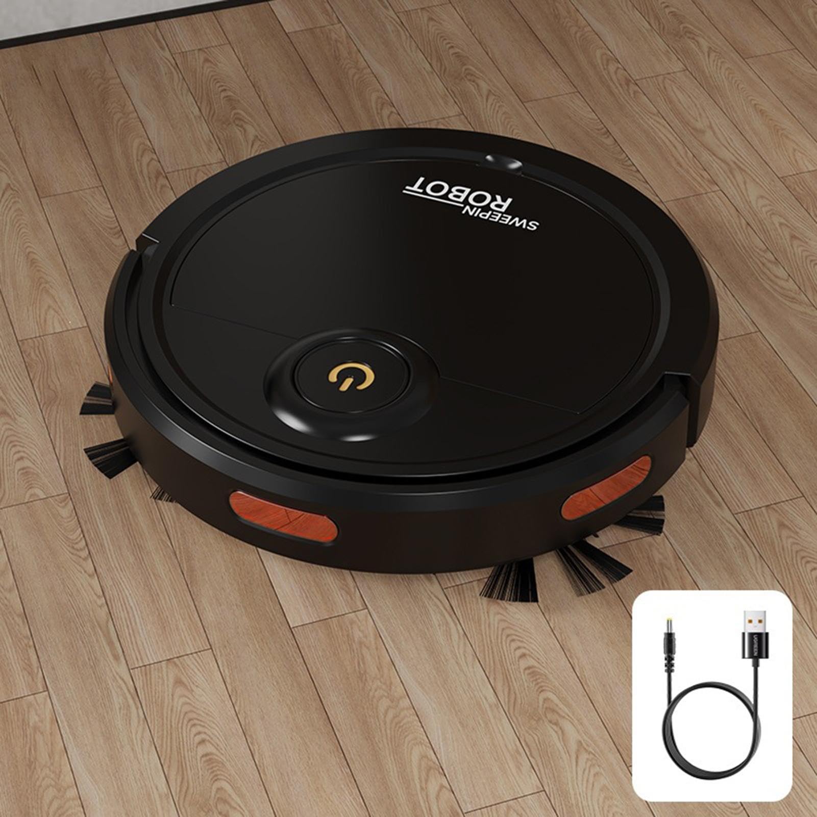 Genérico Robot Aspirador Mopa Automática Silenciosa Recargable | Robot Aspirador Barredor Para Suelos Duros, Pelo de Mascotas, Hogar, Oficina, Apartamento, Dormitorio, Salón