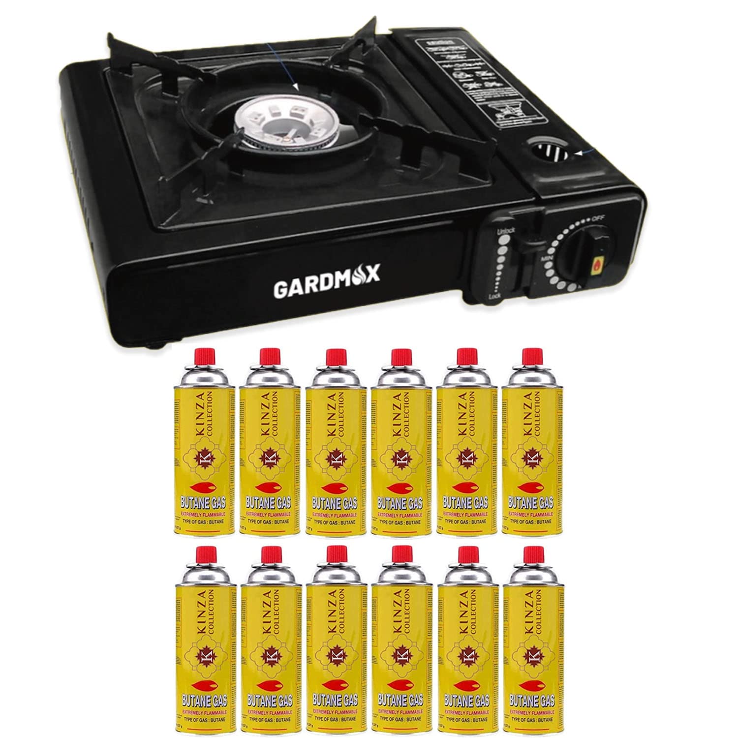 Buy Kinza Collection Stove + 12 BUTANE Canisters included Camping