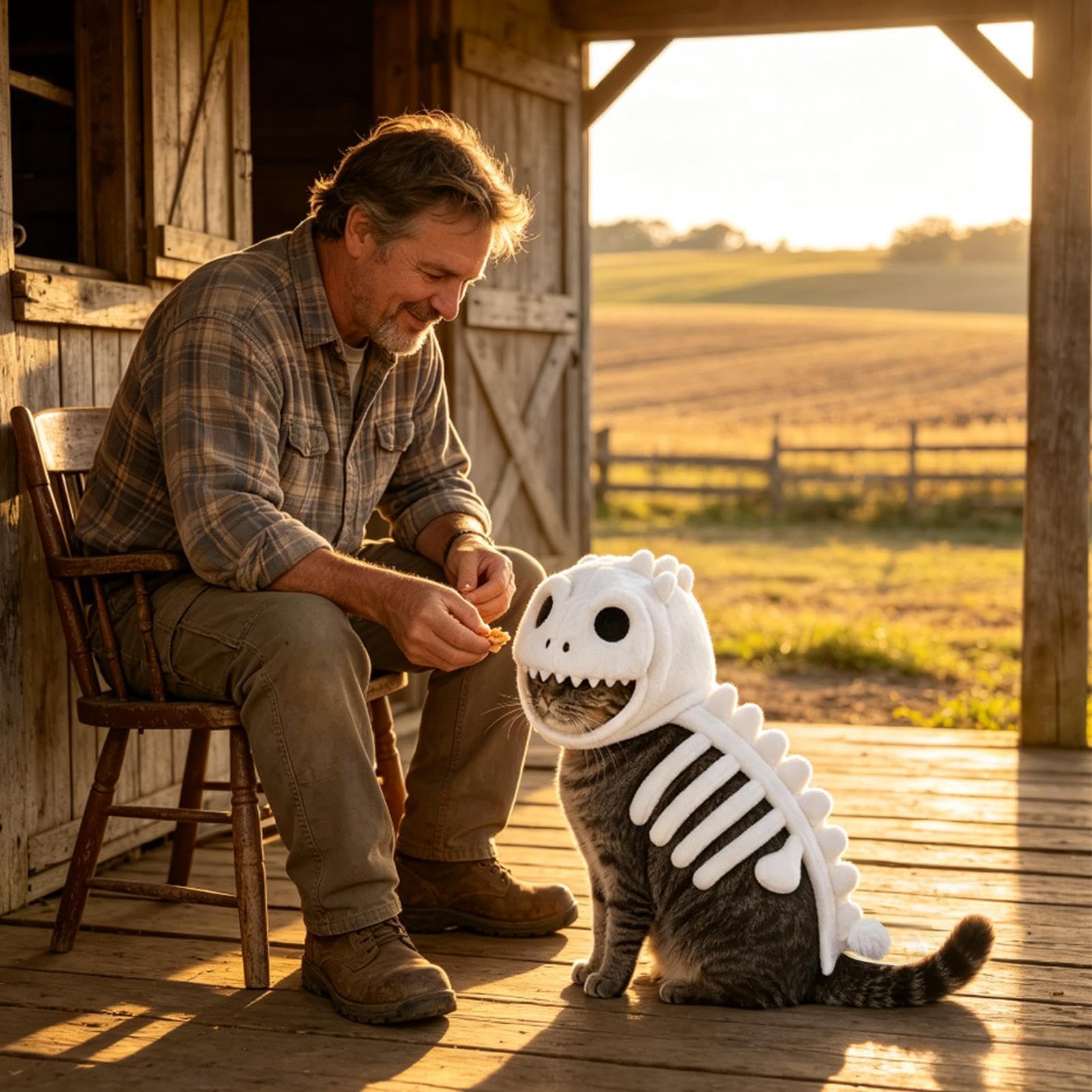 Costume di Halloween a forma di scheletro di cane – Casa di peluche