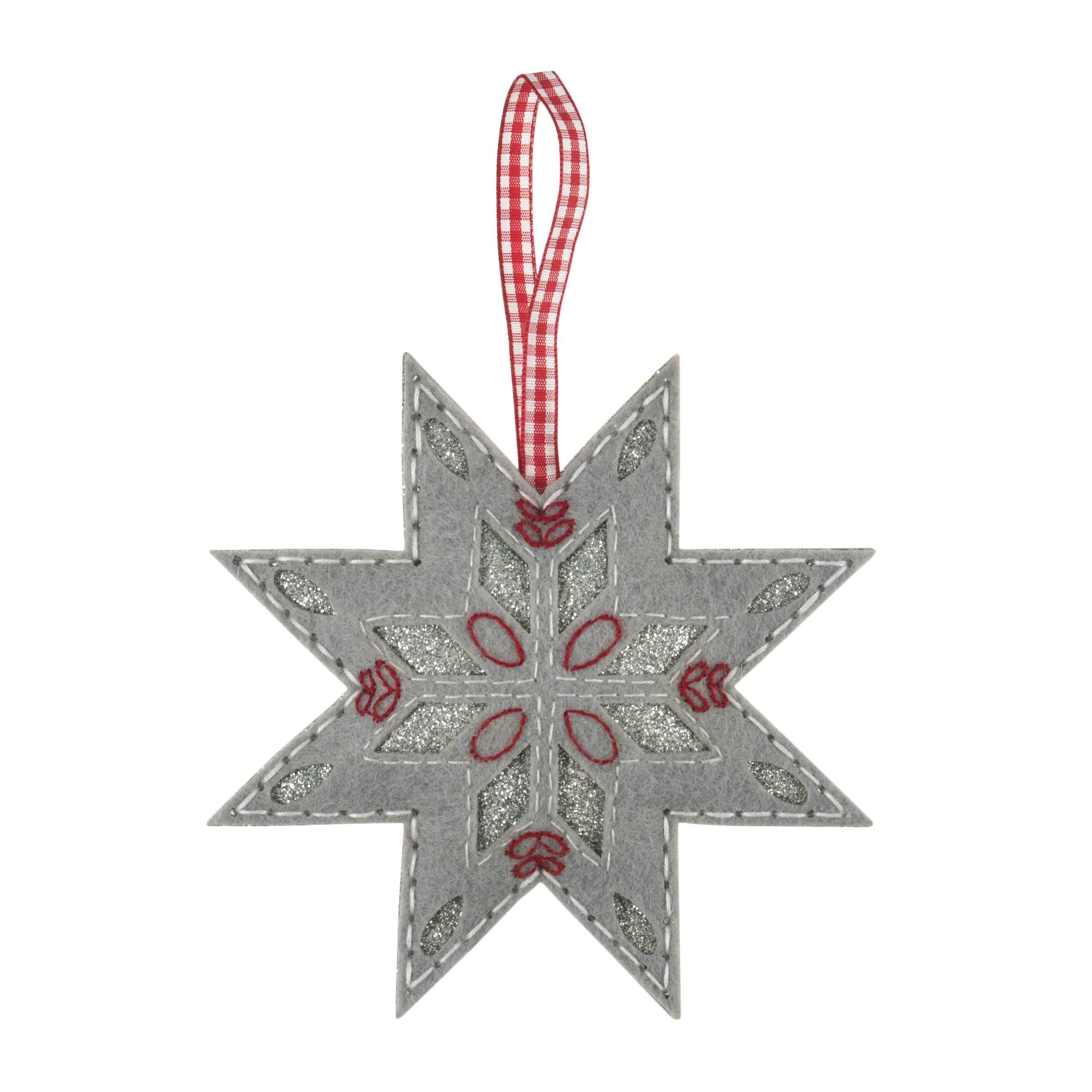 Trimits Christmas Felt Decoration Kits, 12.5 x 13cm, Nordic Snowflake GCK168