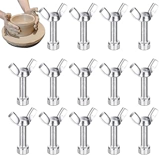 Bat Pins - Stainless Steel Non-Slip Heavy Duty Replacement Wing Nuts, 14pc | 14-Piece Metal Bat Pins, Stainless Steel Non-Slip Wing Nuts, Heavy Duty Replacement Hardware for Furniture Sculpting Studio