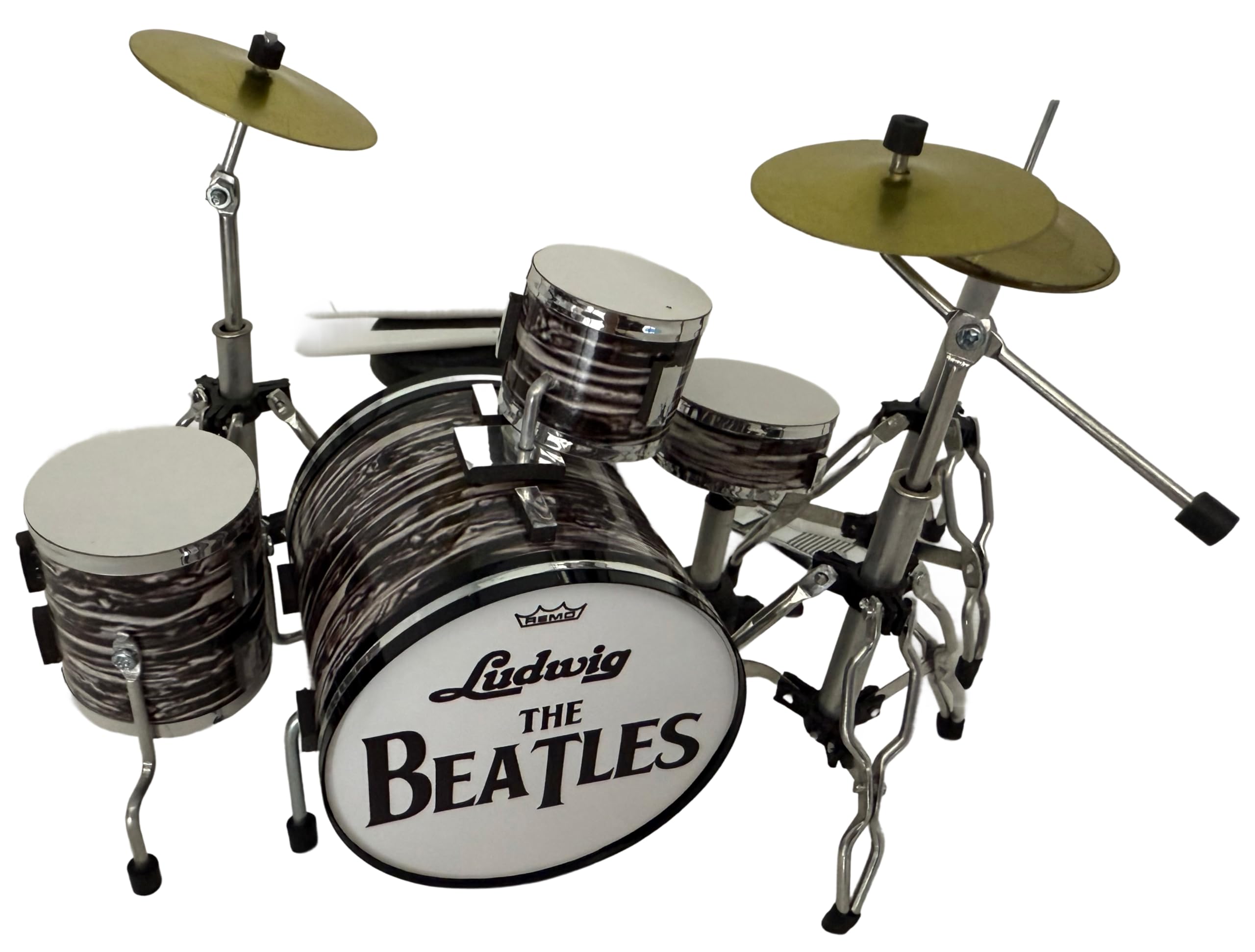 ROCKSTAR - Miniatura Bateria Acustica Black Flow BMD-001 Regalo Musical