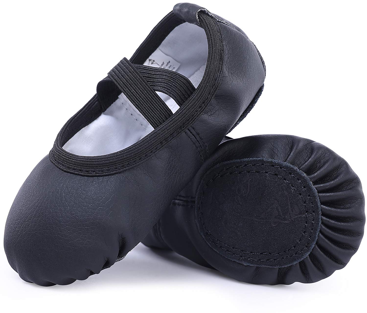 Zapatillas de Danza Cuero Zapatos Media Punta de Ballet y Gimnasia para Niña y Mujer — view 9