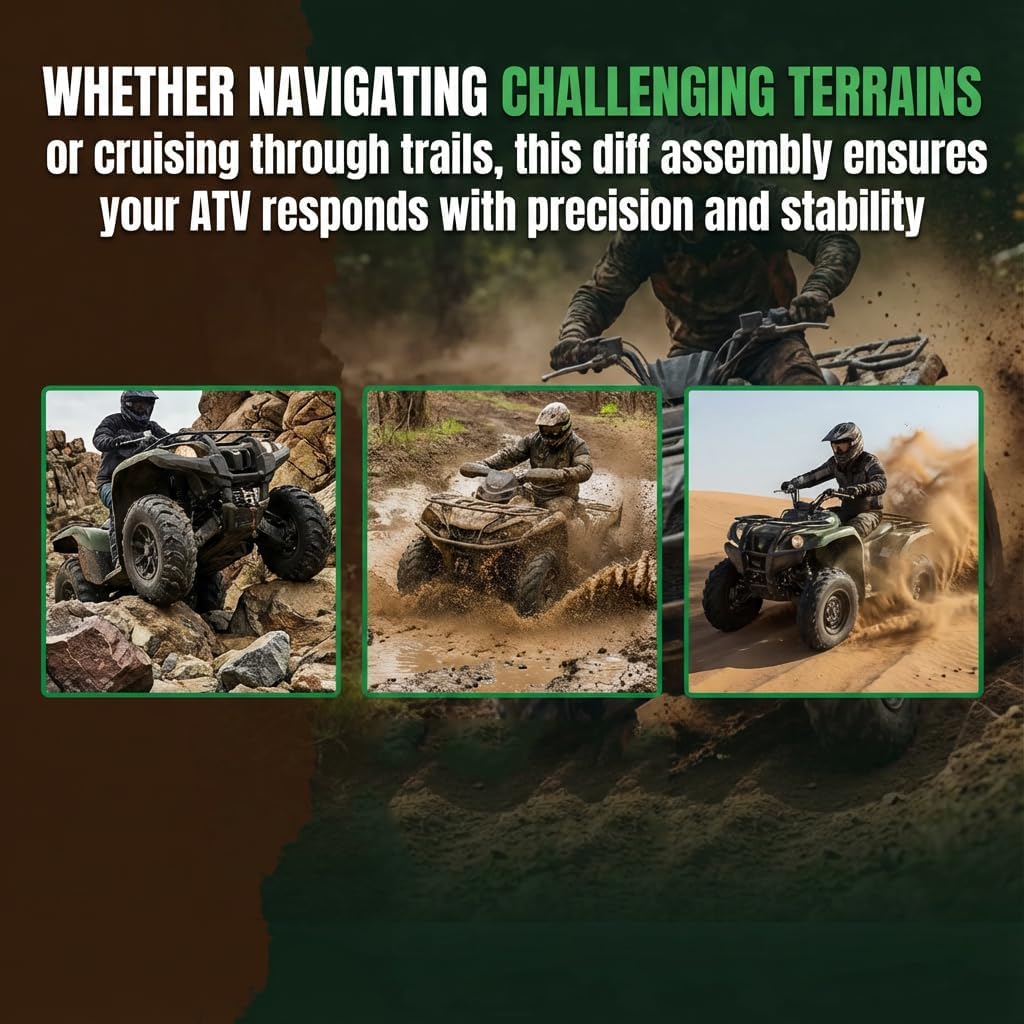 Rear Final Gear Differential Assembly 41300-HP5-600 Replacement for Hon-da Fourtrax Rancher TRX 420 420FM 420TM 420TE 420FE 2007-2013