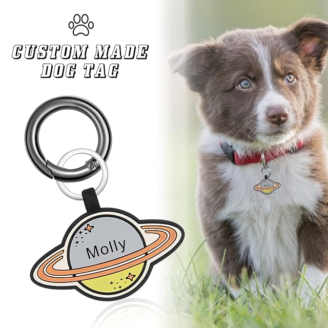 Foto 4 de 8 de jewelora Versión mejorada Escultura Placas de identificación para perros personalizar Etiquetas de ID…