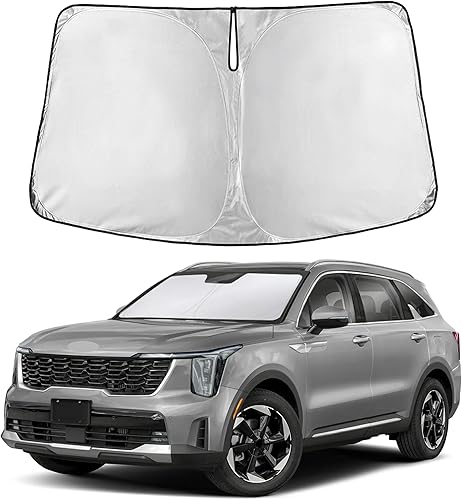 Miniatura 298 de EcoNour Parasol para parabrisas Rivian R1S / R1T 2022-2024 2025 2026, visera solar para parabrisas delantero y ventana, bloqueador de calor UV