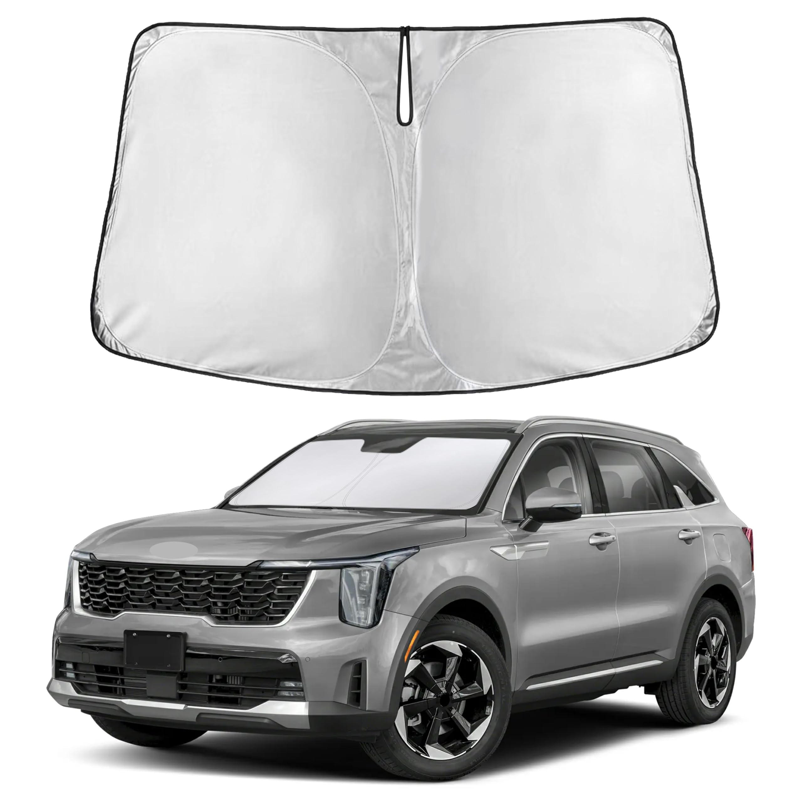 Photo 1 of EcoNour Windshield Sunshade Compatible for Kia Sorento 2021-2024 2025 2026, Sun Visor for Front Windshield & Window Sun Shade Cover, UV Heat Blocker & Protector, Car Accessories