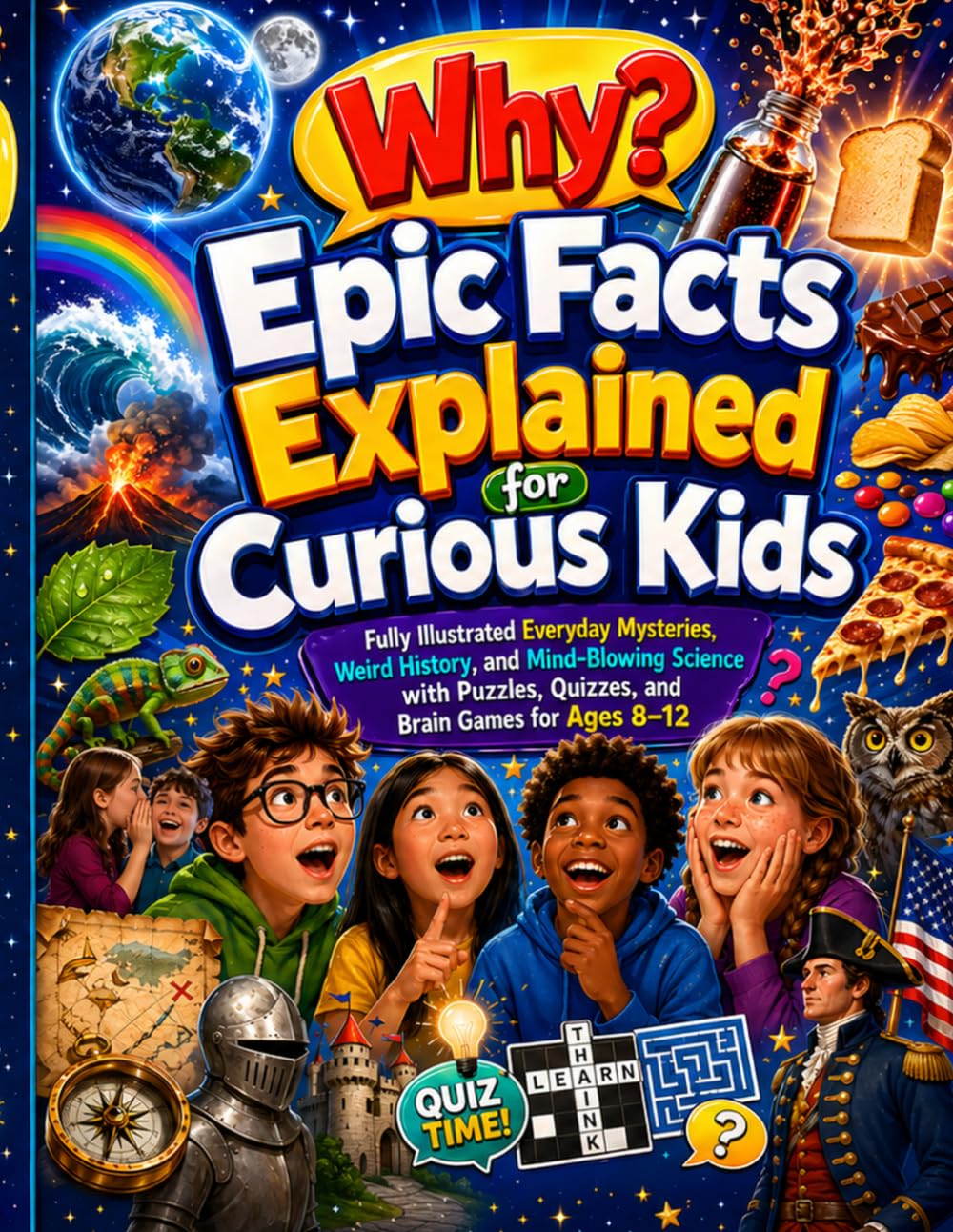 WHY? EPIC FACTS EXPLAINED FOR CURIOUS KIDS — VOLUME 1: Fully Illustrated “Why?” Questions + Story-Style Answers + Brain Games (Ages 8–12)