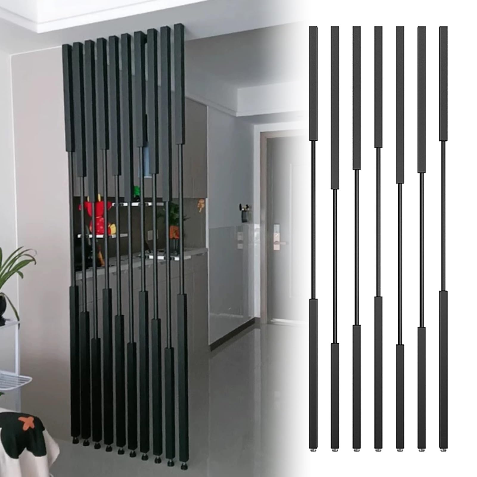 Mamparas divisorias de pared separadores de ambientes, separadores de privacidad independientes/de columna, columna decorativa para recibidor, separador de espacios versátil.(10pcs,300cm/118in/9.8ft)