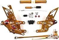 Vista 10 de Arashi (Versión 2.0) Estribos traseros ajustables para Honda CBR1000RR 2004-2007 / CBR600RR 2003-2005 2006 Accesorios para motocicleta Piezas de Oro