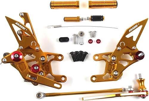 Miniatura 10 de Arashi (Versión 2.0) Estribos traseros ajustables para Honda CBR1000RR 2004-2007 / CBR600RR 2003-2005 2006 Accesorios para motocicleta Piezas