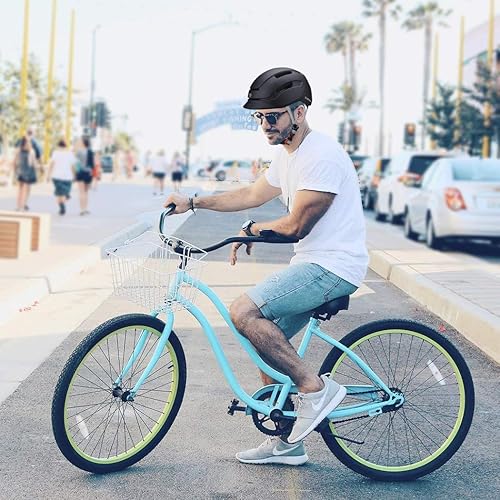 Miniatura 6 de Casco de bicicleta urbana para adultos - Sistema de ajuste ajustable y luz trasera integrada para hombres y mujeres