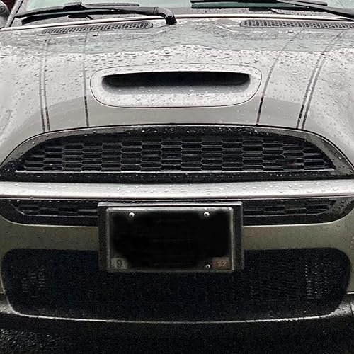 Miniatura 6 de HECASA Parrilla delantera superior e inferior compatible con Mini Cooper y S R50 R52 R53 2002-2006 Rejilla de malla de panal color negro