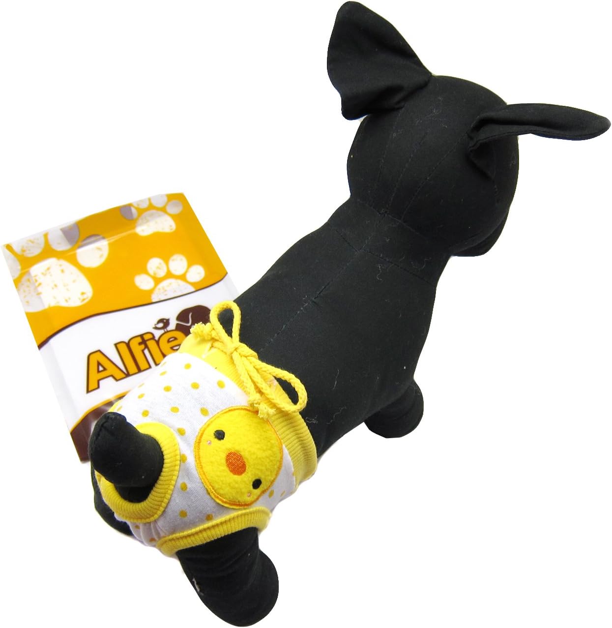 Alfie Pet - Zoe Diaper Dog Sanitary Pantie - Color: Yellow, Size: L (for Girl Dogs)