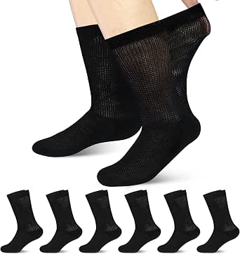 Extra Wide Socks for Swollen Feet: 3 Pairs Wide Bariatric Non-Binding