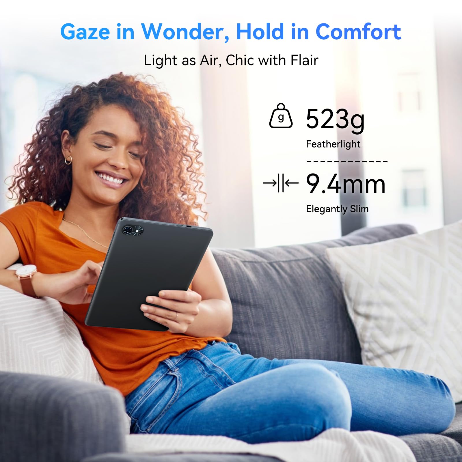 TABWEE Android 15 Tablet con Tastiera - 24 GB RAM+ 256GB ROM(2 TB TF), Octa-Core, 10 Pollici, 5000 mAh, 8MP+5MP, Gemini AI, Widevine L1, 5G WIFI, GPS, Face ID, 3.5mm Jack Port (2 Anni Garanzia)