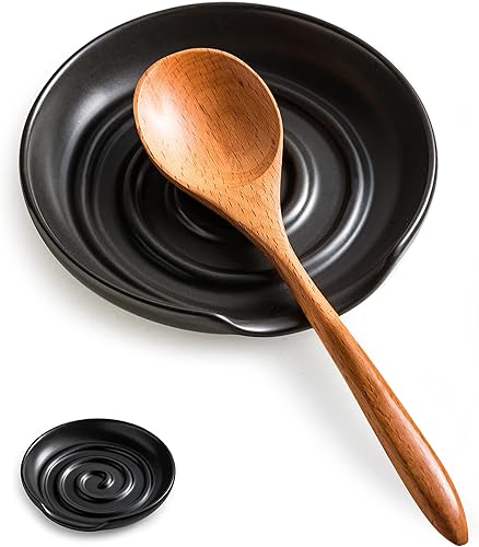 Soporte para cucharas, soporte grande para encimera de cocina, soporte para cuchara de cocina para estufa, perfecto para decoración de marco, juego