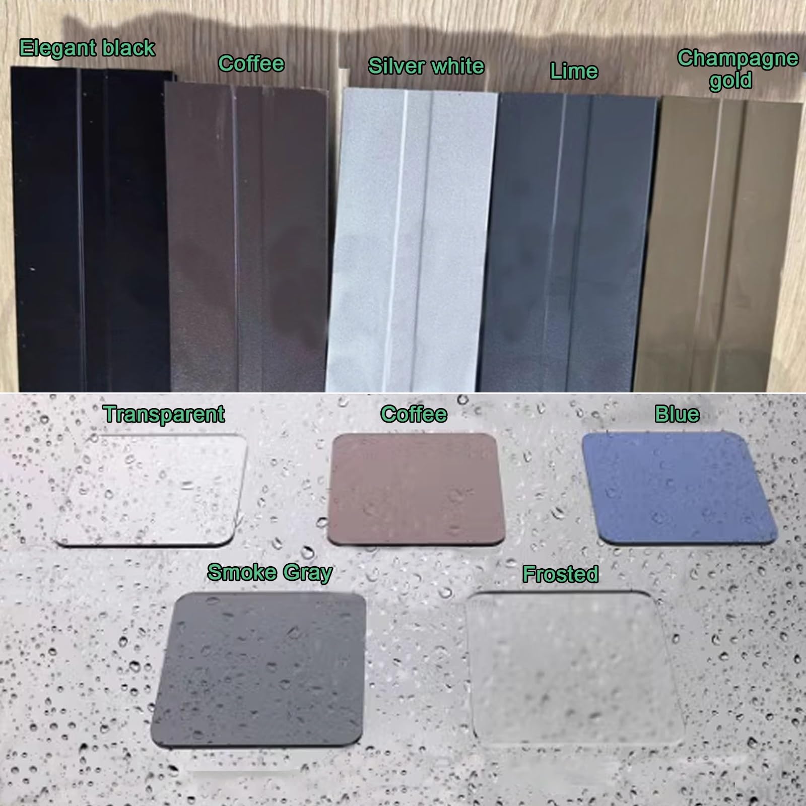 Tenda da sole curva per porta, in metallo, per portico/patio, design moderno (65 x 440 cm), protezione durevole dalla pioggia