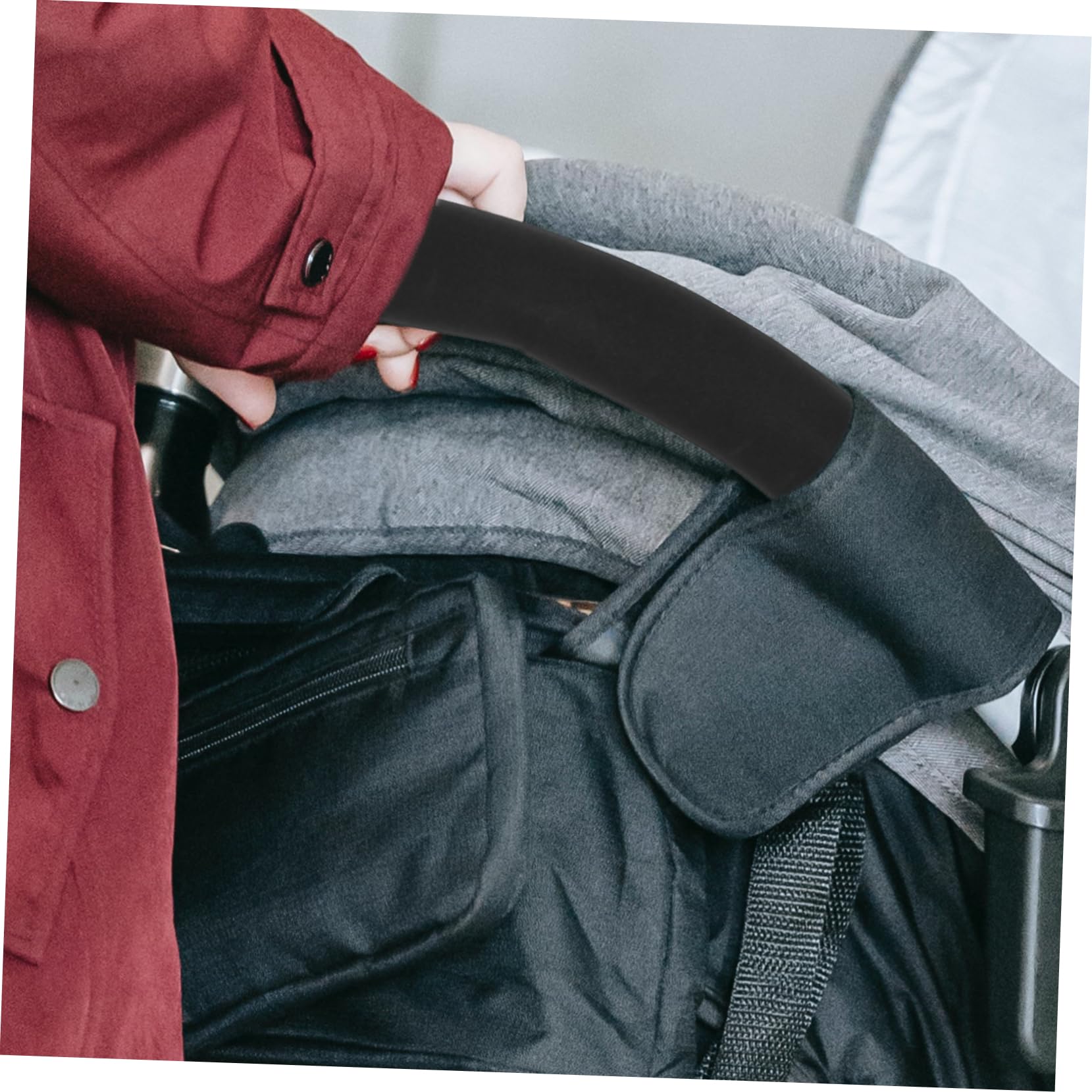 SOLUSTRE 10pezzi Coprimanubrio Per Carrozzina Spugna Manici Comfort e Sicurezza Protezione Per Mani Coperture Antiscivolo Per Passeggini
