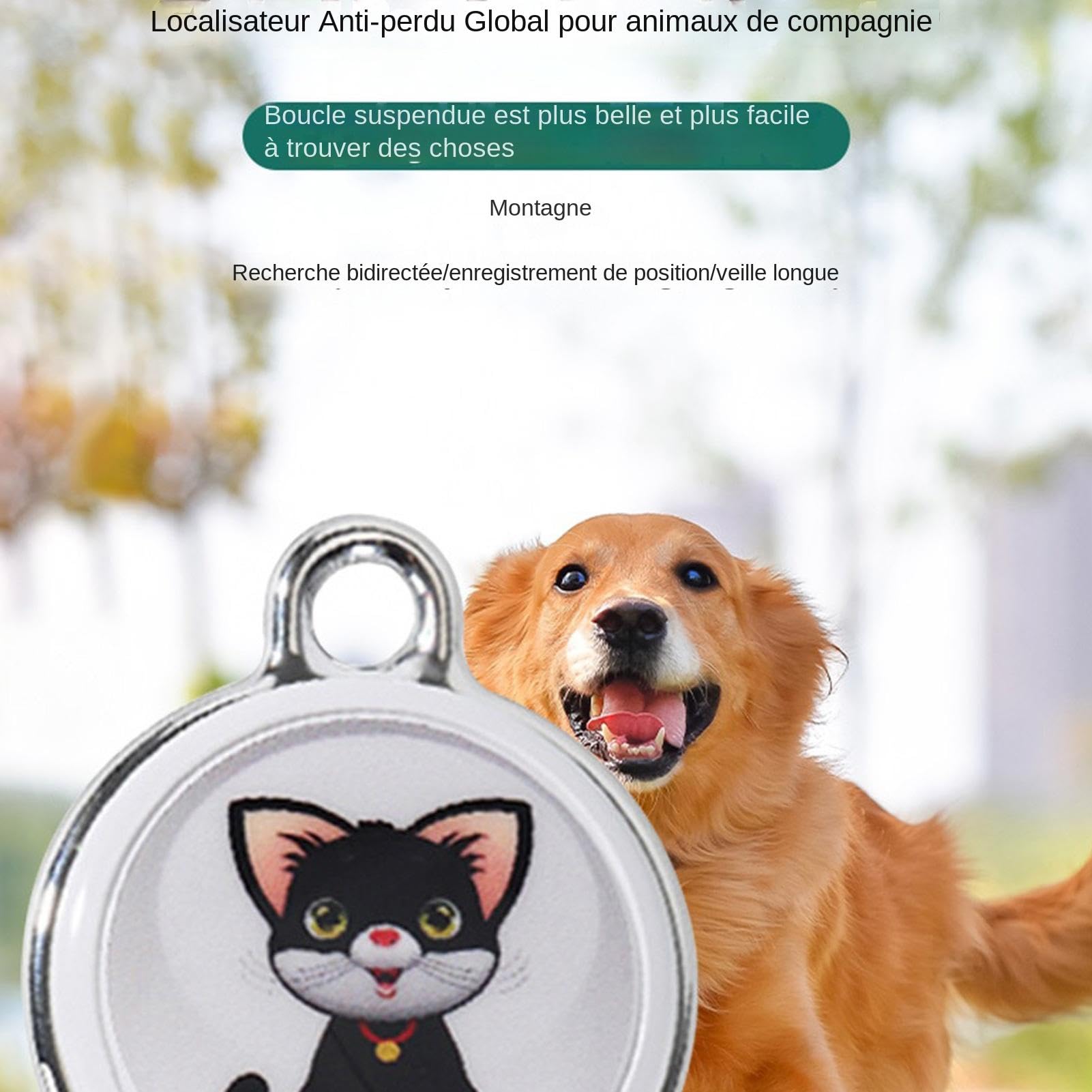 GPS tracker dla, urz?dzenie dla, wodoodporne inteligentne urz?dzenie zapobiegaj?ce zgubieniu | Urz?dzenie przeno?ne GPS Tracker lokalizacji zwierz?t domowych klucze, portfele, baga