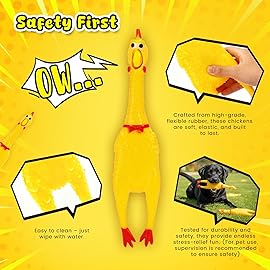 POPLAY 3 PCS Horse Toys, Squeaky Chicken Dog Toys Turkey Ball for Play Horses Play Ball to Reduce Separation Anxiety Noise Maker