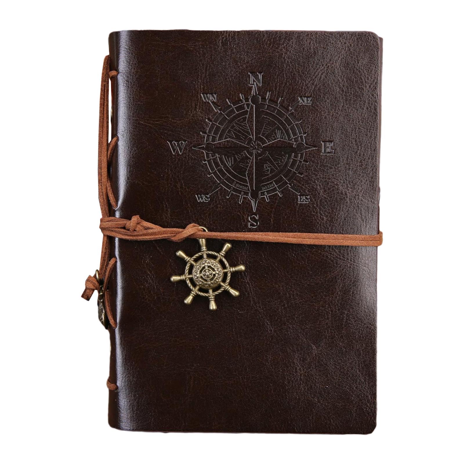 YOUNAFEN Leather Journal Travel Writing Notebook Handmade Leather Bound Journal Refillable Loose Leaf Notebook 150 Blank Page Convenient Size