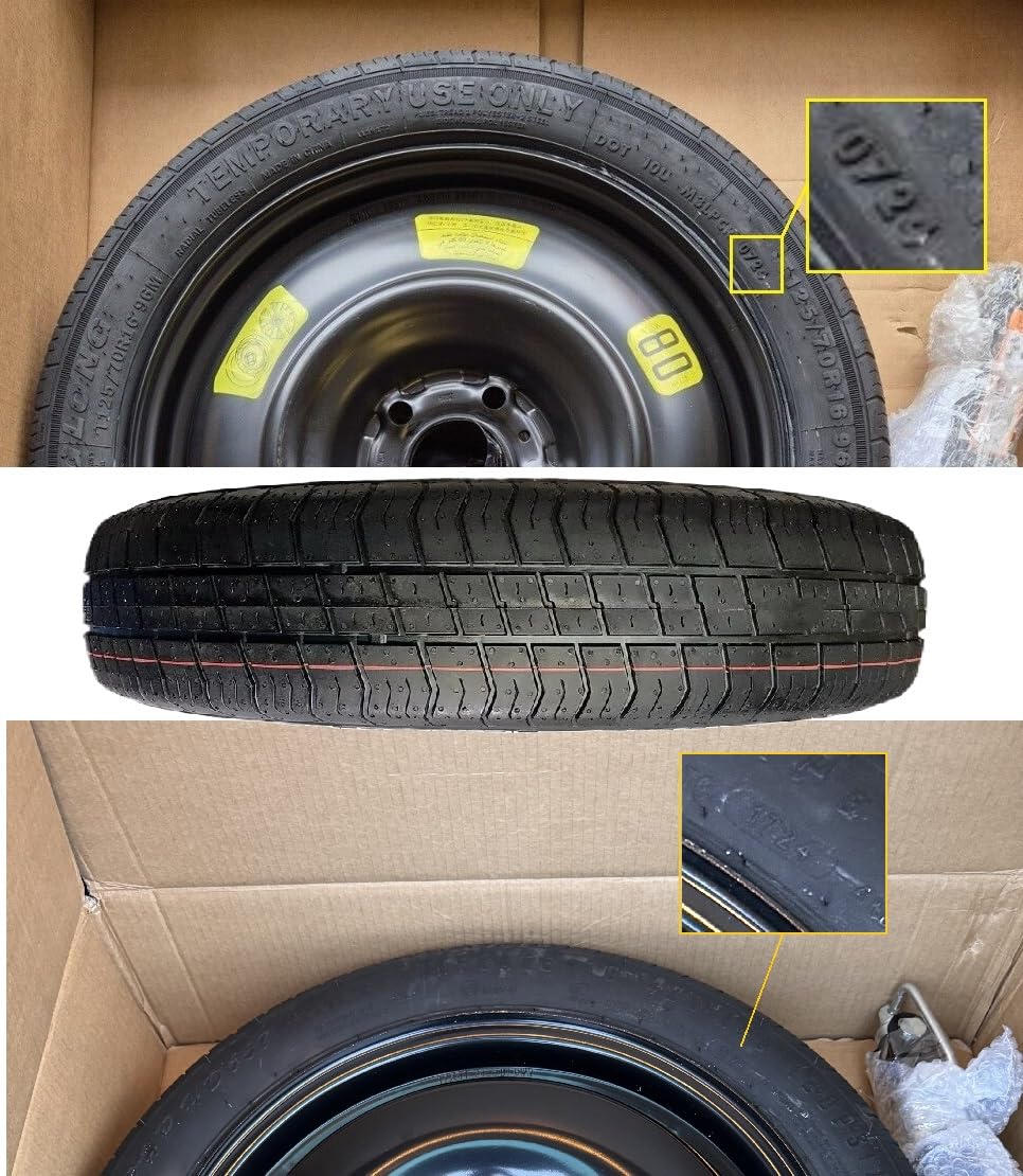 Kit Ruotino di Scorta 16" compatibile con Nuova Lancia Ypsilon 2024 con Cric, Chiave, Guanti e Sacca