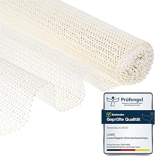 LUSEE Antirutschmatte für Teppich 80x150cm Beige, PVC Teppichunterlage