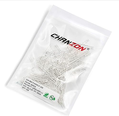 Miniatura 6 de CHANZON 100 unids 2x3x4 blanco LED diodo luces 234 (cuadrado transparente DC 3V 20mA) iluminación brillante bombillas lámparas electrónica